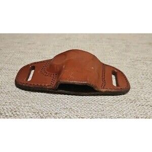 TAGUA Premium Right Hand Brown Leather Open Top Quick Draw Belt Holster